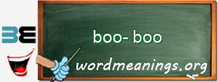 WordMeaning blackboard for boo-boo